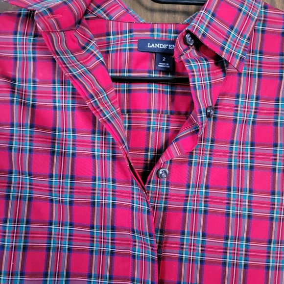 Lands End Red Plaid Size 2 - Picture 5 of 11
